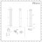Milano x ECOSO Aruba Slim - Electric Anthracite Vertical Designer Radiator - 1600mm x 236mm (Single Panel) - with Wi-FI Thermostatic Heating Element