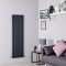 Milano Capri - Anthracite Flat Panel Vertical Designer Radiator - 1600mm x 472mm (Double Panel)