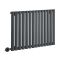 Milano x ECOSO Aruba Electric - Anthracite Horizontal Designer Radiator - 635mm x 826mm (Single Panel) - with Wi-Fi Thermostatic Heating Element