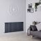 Milano Aruba - Anthracite Horizontal Designer Radiator - 635mm x 1416mm (Single Panel)