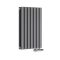 Milano Aruba Flow - Anthracite Horizontal Side Connection Designer Radiator - 635mm x 413mm (Double Panel)