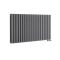 Milano Aruba Flow - Anthracite Horizontal Side Connection Designer Radiator - 635mm x 1180mm (Double Panel)