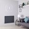 Milano Alpha - Anthracite Flat Panel Horizontal Designer Radiator - 635mm x 980mm (Double Panel)