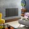 Milano x ECOSO Alpha Electric - Anthracite Horizontal Flat Panel Designer Radiator - 635mm x 1190mm (Single Panel) - with Wi-Fi Thermostatic Heating Element