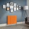 Milano Alpha - Sunset Orange Horizontal Flat Panel Designer Radiator - 635mm Tall (Double Panel) - Choice Of Width