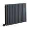 Milano x ECOSO Capri - Electric Anthracite Horizontal Designer Radiator - 635mm Tall - Choice of Size and Wi-Fi Thermostat - Plug-In and Hardwired Options