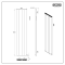 Milano Notus V - Black Aluminium Vertical 1200W Electric Plug-In Designer Radiator - 1800mm x 400mm