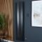 Milano Notus V - Black Aluminium Vertical 1200W Electric Plug-In Designer Radiator - 1800mm x 400mm