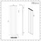 Milano Notus V - Black Aluminium Vertical 1200W Electric Plug-In Designer Radiator - 1800mm x 400mm
