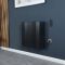 Milano Notus V - Black Aluminium Horizontal 900W Electric Plug-In Designer Radiator - 600mm x 600mm