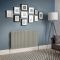 Milano Aruba - Sage Leaf Green Horizontal Designer Radiator (Double Panel) - Choice of Sizes