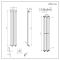 Milano Alpha - Anthracite Flat Panel Vertical Designer Radiator - 1600mm x 280mm (Single Panel)