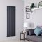 Milano Alpha - Anthracite Flat Panel Vertical Designer Radiator - 1600mm x 560mm (Double Panel)