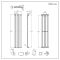 Milano Alpha - Anthracite Flat Panel Vertical Designer Radiator - 1600mm x 350mm (Single Panel)