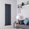 Milano Alpha - Anthracite Flat Panel Vertical Designer Radiator - 1600mm x 560mm (Single Panel)