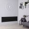 Milano Aruba - Black Horizontal Designer Radiator - 472mm x 1600mm (Single Panel)