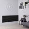 Milano Aruba - Black Horizontal Designer Radiator - 590mm x 1600mm (Double Panel)