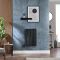 Milano x ECOSO Aruba Electric - Black Horizontal Designer Radiator 635mm x 413mm (Single Panel) - with Wi-Fi Thermostatic Heating Element