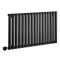 Milano x ECOSO Aruba Electric - Black Horizontal Designer Radiator - 635mm x 1000mm (Single Panel) - with Wi-Fi Thermostatic Heating Element