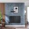 Milano x ECOSO Aruba Electric - Black Horizontal Designer Radiator - 635mm x 1000mm (Single Panel) - with Wi-Fi Thermostatic Heating Element