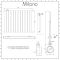 Milano Alpha Electric - Black Horizontal Flat Panel Designer Radiator - 635mm x 840mm (Single Panel)