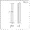 Milano Alpha - Chrome Flat Panel Vertical Designer Radiator - 1600mm x 225mm (Single Panel)