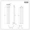 Milano Aruba Ardus - White Dry Heat 1700W Vertical Electric Designer Radiator - 1784mm x 354mm (Double Panel) - Choice of Wi-Fi Thermostat