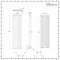 Milano Aruba Ardus - White Dry Heat 1200W Vertical Electric Designer Radiator - 1784mm x 472mm - Choice of Wi-Fi Thermostat