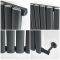 Milano Aruba Ardus - Anthracite Dry Heat 1500W Vertical Electric Designer Radiator - 1784mm x 590mm - Choice of Wi-Fi Thermostat