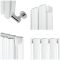Milano Aruba Ardus - White Dry Heat 3000W Vertical Electric Designer Radiator - 1784mm x 590mm (Double Panel) - Choice of Wi-Fi Thermostat