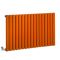 Milano x ECOSO Aruba Electric - Sunset Orange Horizontal Designer Radiator - 635mm Tall - Choice of Size, Thermostat and Cable Cover