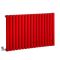 Milano Aruba Electric - Siamese Red Horizontal Designer Radiator - 635mm Tall - Choice of Size, Thermostat and Cable Cover