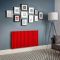 Milano Aruba Electric - Siamese Red Horizontal Designer Radiator - 635mm Tall - Choice of Size, Thermostat and Cable Cover