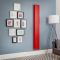Milano Aruba Electric - Siamese Red Vertical Designer Radiator - Choice of Size, Thermostat and Cable Cover