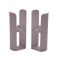 Milano Aruba -  Modern Floor-Mounting Radiator Feet - Dahlia Purple