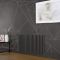 Milano Aruba Electric - Carbon Grey Horizontal Designer Radiator - 635mm Tall - Choice of Size, Thermostat and Cable Cover
