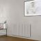 Milano Aruba Electric - Pearl White Horizontal Designer Radiator - 635mm Tall - Choice of Size, Thermostat and Cable Cover