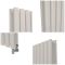 Milano Aruba Electric - Pearl White Vertical Designer Radiator - Choice of Size, Thermostat and Cable Cover