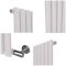 Milano Aruba Electric - Rose Petal Pink Horizontal Designer Radiator - 635mm Tall - Choice of Size, Thermostat and Cable Cover