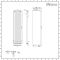 Milano Riso - White Vertical Designer Radiator - 1800mm x 400mm (Single Panel)