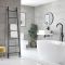Milano Indus - Anthracite Floor-Standing Ladder Heated Towel Rail - 1800mm x 500mm