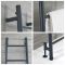 Milano Indus - Anthracite Floor-Standing Ladder Heated Towel Rail - 1800mm x 500mm