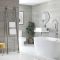 Milano Indus - Dark Brushed Brass Floor-Standing Ladder Heated Towel Rail - 1800mm x 500mm