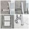 Milano Indus - Chrome Floor-Standing Ladder Heated Towel Rail - 1800mm x 500mm