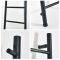 Milano Indus - Black Floor-Standing Ladder Heated Towel Rail - 1800mm x 500mm