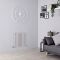 Milano Aruba - Light Grey Horizontal Designer Radiator - 635mm x 590mm (Double Panel)