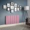 Milano x ECOSO Aruba Electric - Camellia Pink Horizontal Designer Radiator - 635mm Tall - Choice of Size, Thermostat and Cable Cover