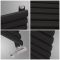 Milano Aruba - Black Horizontal Designer Radiator - 590mm x 1600mm (Single Panel)