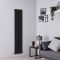 Milano Java - Black Vertical Designer Radiator - 1600mm x 354mm (Single Panel)
