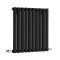 Milano Aruba - Black Horizontal Designer Radiator - 635mm x 590mm (Single Panel)